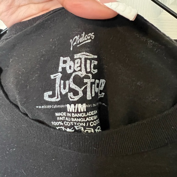Unisex Graphic Poetic Justice T-Shirt - Picture 3 of 3
